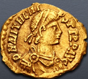 Anthemius,  ca. 467 CE  (Rome Mint - AV Tremissis)